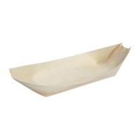 Holzschale "Pirogue" 180mm - 100 St.